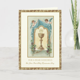 Tarjeta Padrino Primera Comunión Jesús Ángeles
