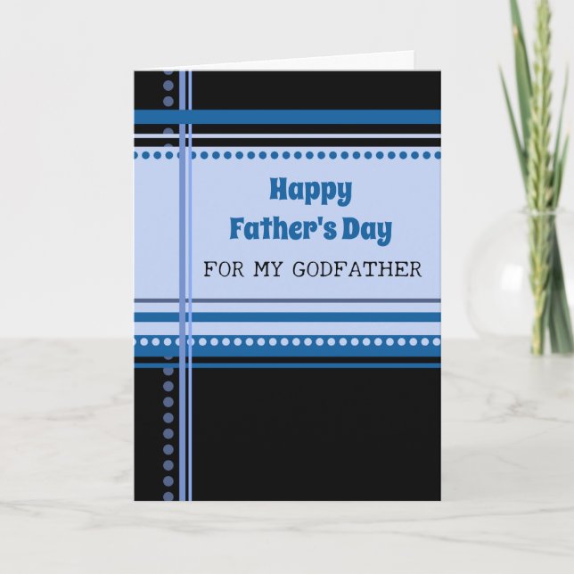 Tarjeta Padrino retro feliz día del padre (Anverso)