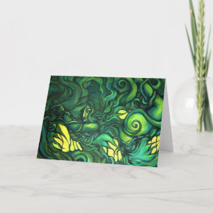 Tarjeta Pagan Druid, Ilustracion de la diosa de la bruja v