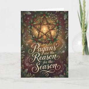 Tarjeta Paganismo Ilustrado es la Razón de la Temporada