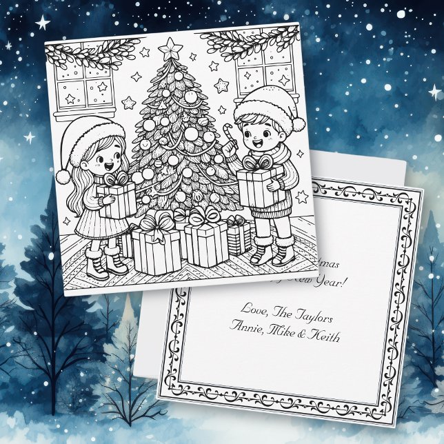 Tarjeta Página Color Me | Navidades por la mañana (Subido por el creador)