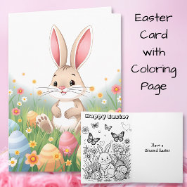 Tarjeta Página personalizado Conejo de Pascua Interior Col