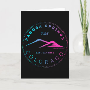 Tarjeta Pagosa Springs Colorado Pueblo de Montaña - R Elev