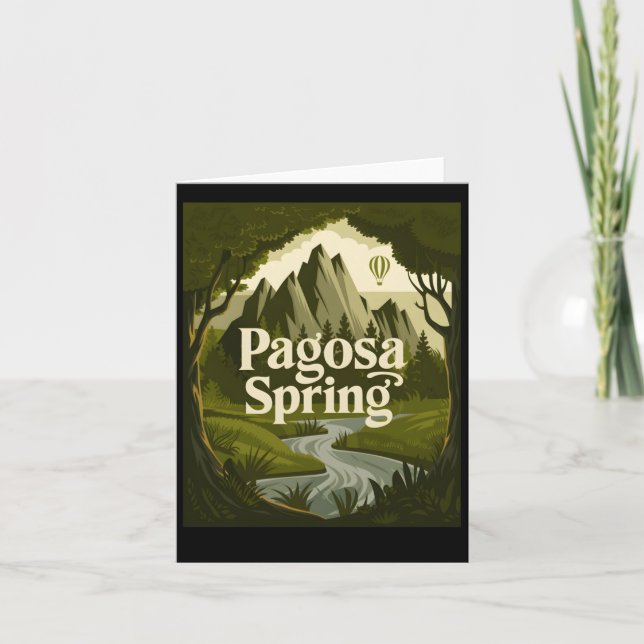 Tarjeta Pagosa Springs - Un Oasis Escondido! Pegatina (Anverso)