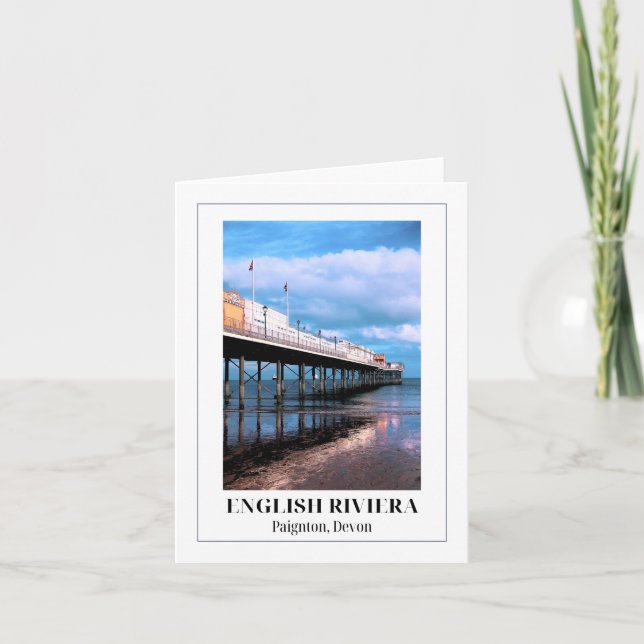 Tarjeta Paignton Pier, Riviera Inglesa, Devon (Anverso)