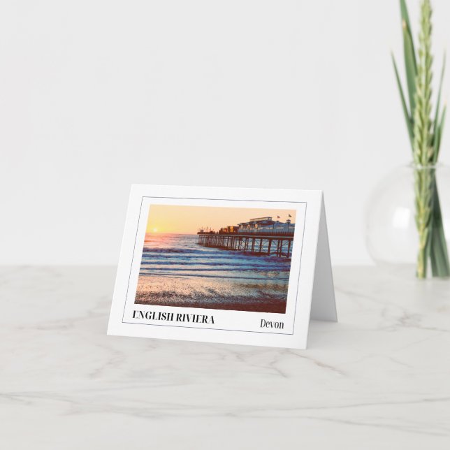 Tarjeta Paignton Pier, Riviera Inglesa, Devon (Anverso)