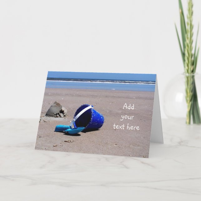 Tarjeta Pail and Shovel on the Beach (Anverso)