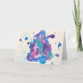 Tarjeta Paint Splash Tree
