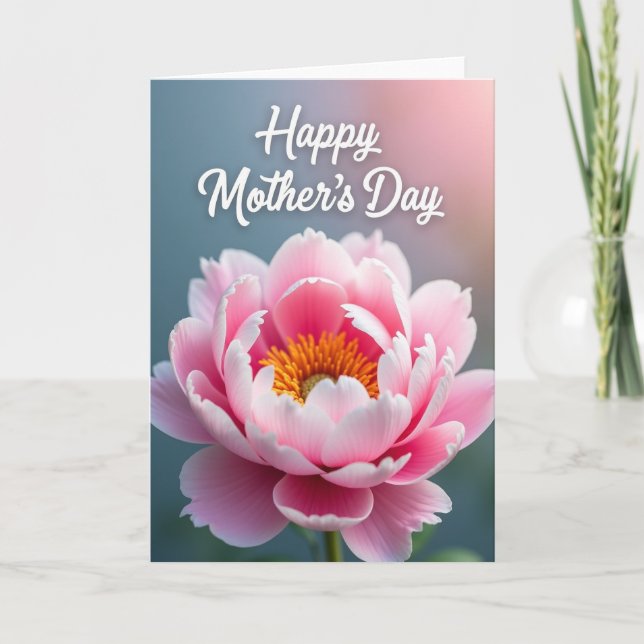 Tarjeta Painterly Floral Mothers Day Card (Anverso)