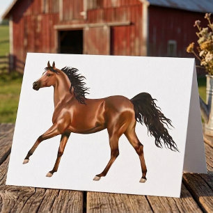 Tarjeta País de Amante de Caballos Western Pensando en Ti