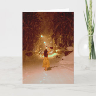 Tarjeta País de las maravillas del invierno del Ukulele