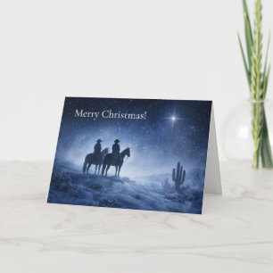 Tarjeta País Navideño Vaquero Occidental del Sudoeste 