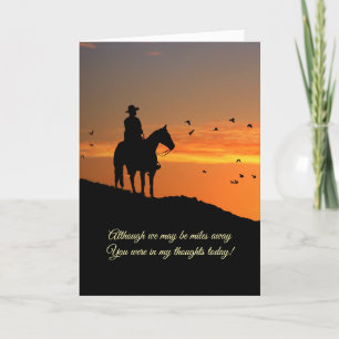 Tarjeta País Vaquero occidental que estás en mis pensamien