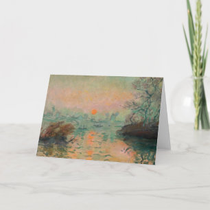 Tarjeta Paisaje al atardecer   Tadeusz Makowski