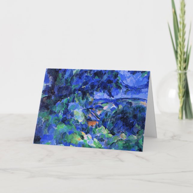 Tarjeta Paisaje azul de Paul Cezanne (Anverso)