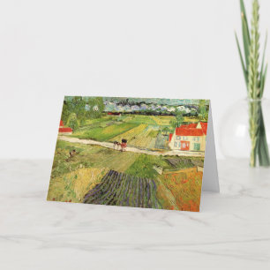Tarjeta Paisaje, Carruaje y Tren de Vincent van Gogh