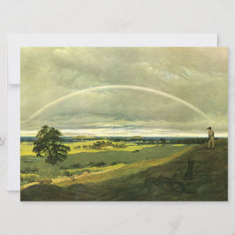 Tarjeta Paisaje con arcoiris (por Caspar David Friedrich)