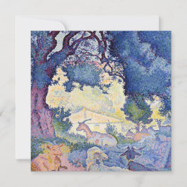 Tarjeta Paisaje con cabras (por Henri-Edmond Cross)