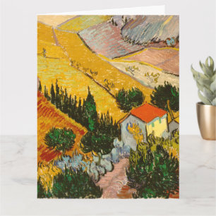 Tarjeta Paisaje con Casa y LabradorVincent van Gogh 