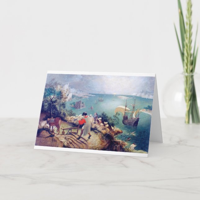 Tarjeta Paisaje con la caída de Icarus, Pieter Bruegel (Anverso)