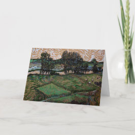 Tarjeta Paisaje con puente sobre el Oise (van Gogh)