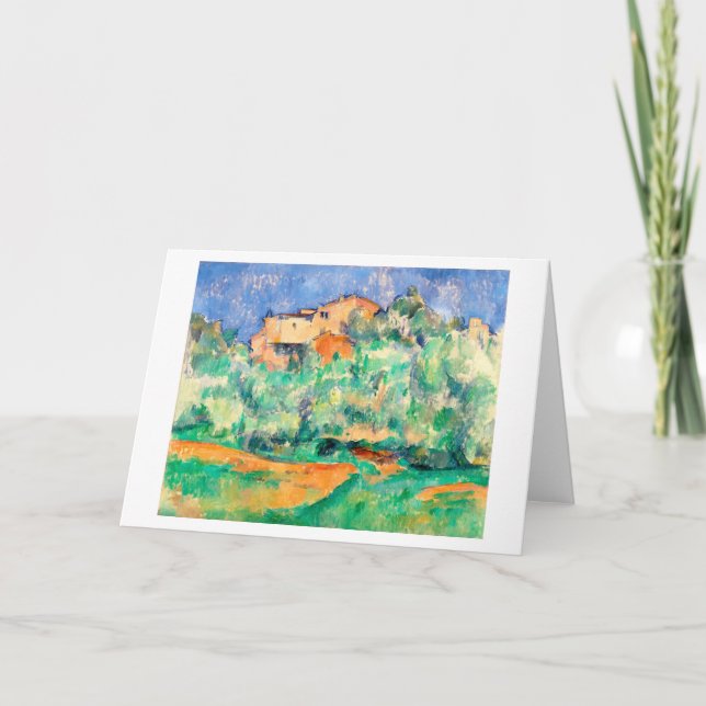 Tarjeta Paisaje con una casa, Cezanne (Anverso)