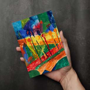 Tarjeta Paisaje cubista   Fritz Schaefler