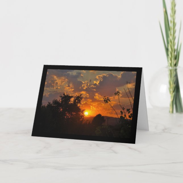 Tarjeta Paisaje de Amanecer (Anverso)