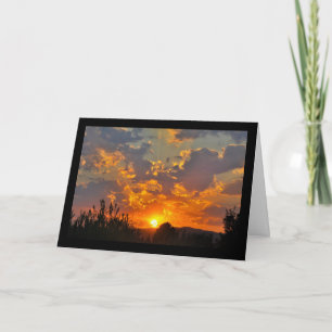 Tarjeta Paisaje de amanecer en el cielo de la mañana