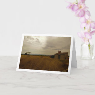 Tarjeta Paisaje de antigua casa de campo rústica