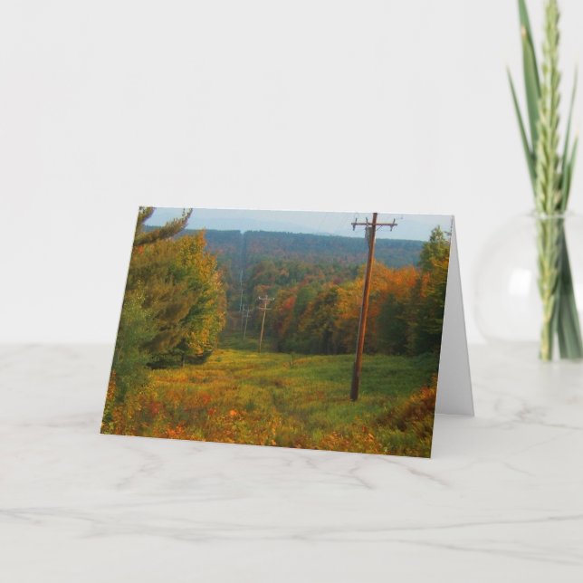 Tarjeta Paisaje de color de otoño (Anverso)