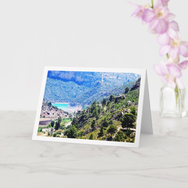 Tarjeta Paisaje de Domeño Viejo en Valencia, España (Orquídea)