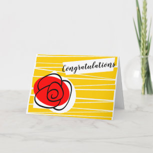 Tarjeta Paisaje de felicitaciones del Rosa español