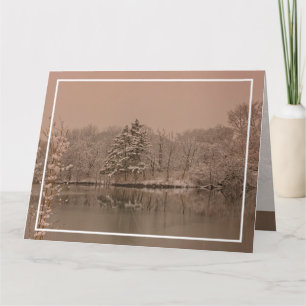 Tarjeta Paisaje de invierno mágico personalizado vintage p