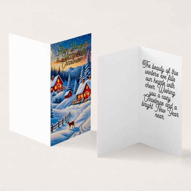 Tarjeta Paisaje de invierno sereno (Interior y exterior)