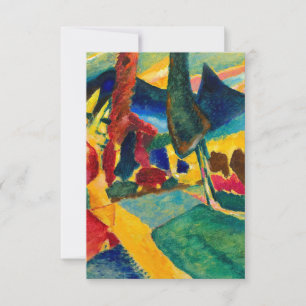 Tarjeta Paisaje de Kandinsky con dos álamos