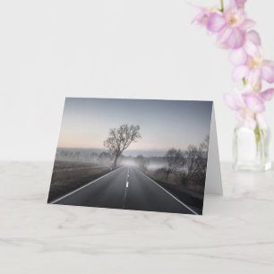 Tarjeta Paisaje de la carretera del país recto Foto