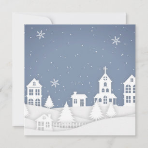 Tarjeta Paisaje de la Iglesia de Navidad