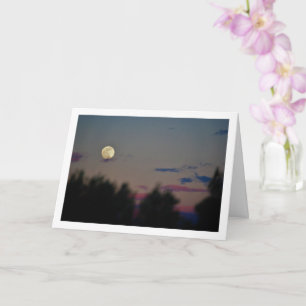 Tarjeta Paisaje de la Luna Nocturna