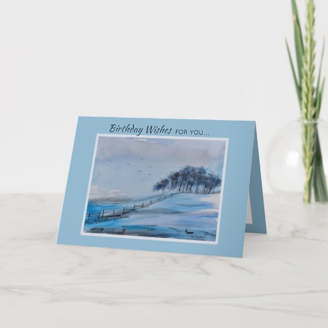 Tarjeta Paisaje de las colinas escénicas (Anverso)