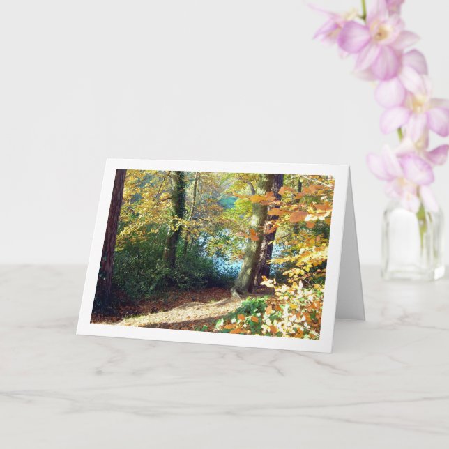 Tarjeta Paisaje de los bosques de los países ingleses (Orquídea)