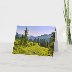 Tarjeta Paisaje de montaña y bosque Estado de Washington