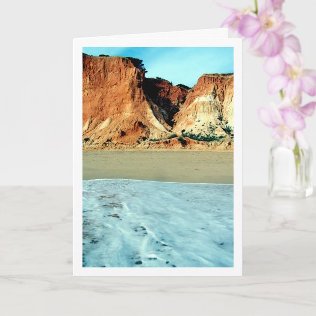 Tarjeta Paisaje de Playa Portuguesa (Orquídea)