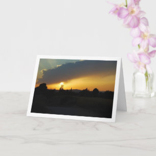 Tarjeta Paisaje de puesta de sol española