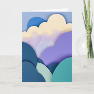 Tarjeta Paisaje de sueños de cielos en capas
