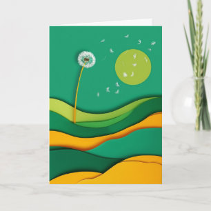 Tarjeta Paisaje de sueños de diente de león