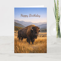 Paisaje de Vida Silvestre Cumpleaños de Bisonte Am