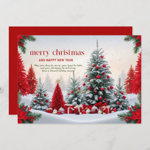 Tarjeta Paisaje decorado con temas navidades