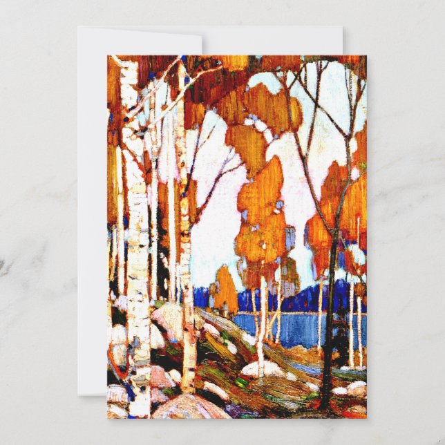 Tarjeta Paisaje decorativo de Tom Thomson (Anverso)
