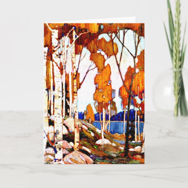 Tarjeta Paisaje decorativo de Tom Thomson (Anverso)